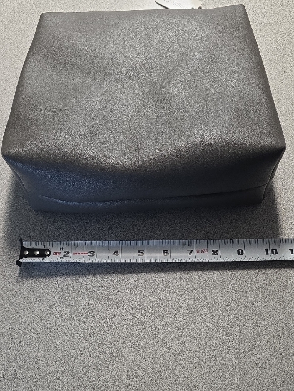 Grey Faux Leather Cosmetic Pouch - Picture 3 of 5